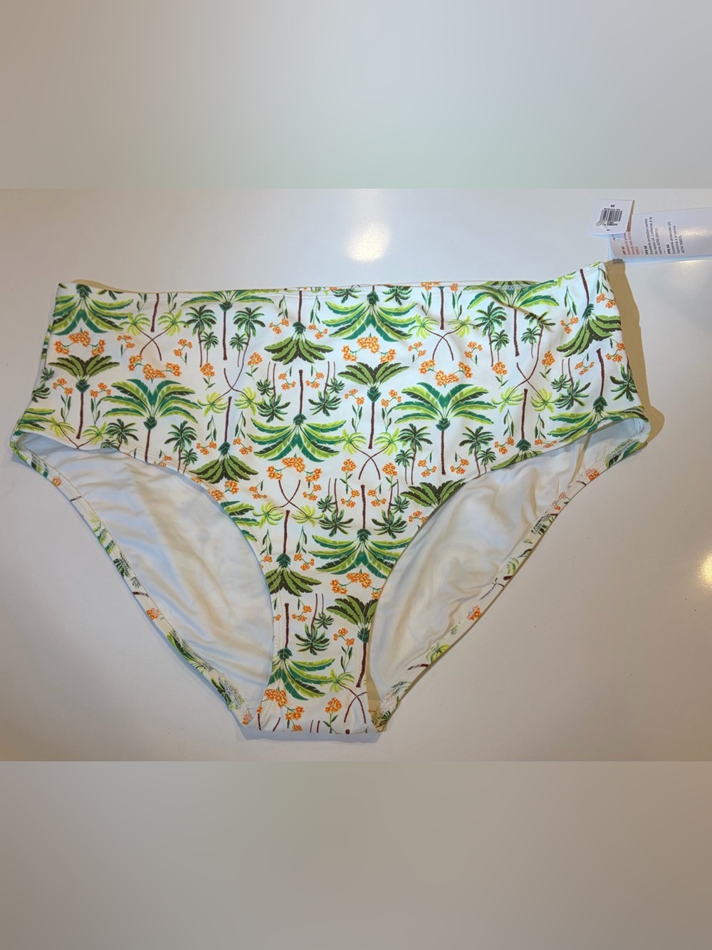 NWT Old Navy Plus Tropical Palm Print High Waisted Swim Bottoms -